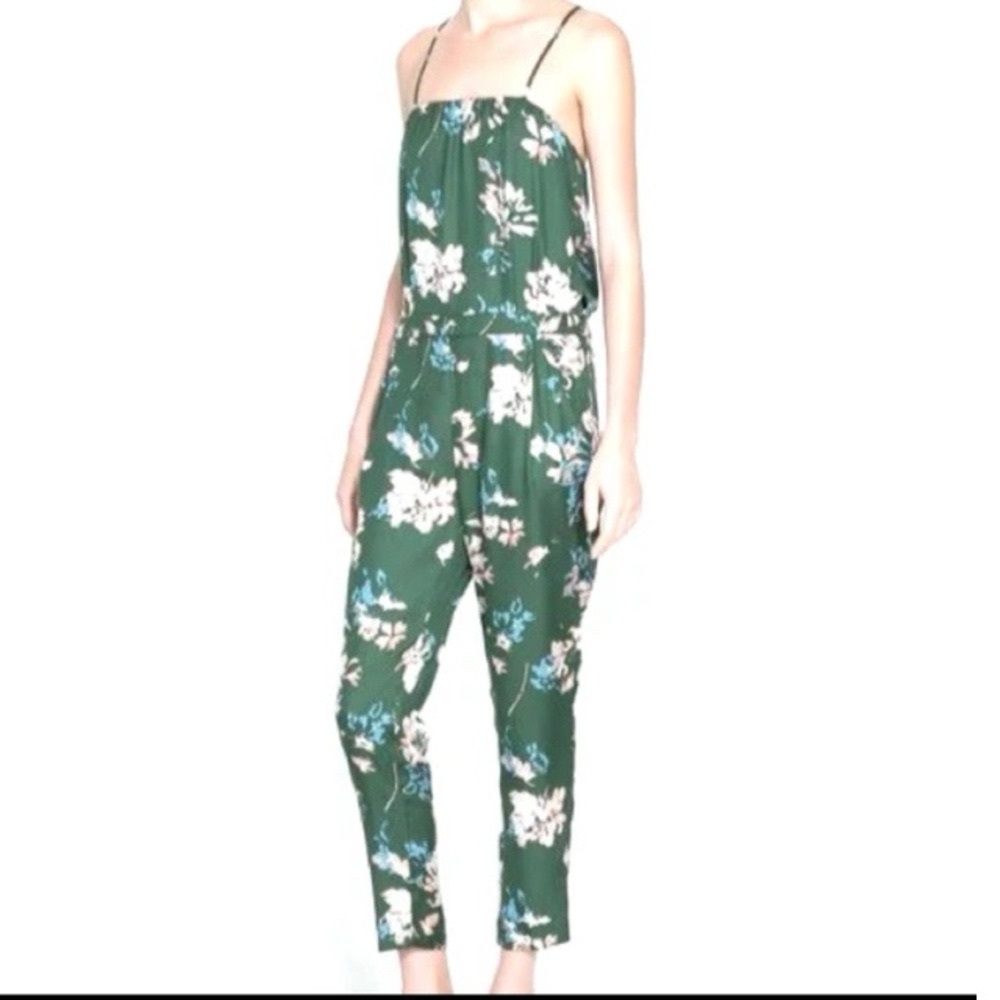 Zara Green Floral Jumpsuit